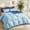 Color Block Blue, variant on 2PCS Solid Thick Quilted Comforter Set, 1 Comforter + 1 Pillow Sham, Suitable For All Seasons.(Pale Purple Grey)