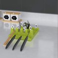 thumbnail image 4 of Spoon Rest, 2 PCS Kitchen Utensil Rest for Stove Top, Hanging Design 4+2 Slots, Accommodate Multiple Spatula Ladle Plastic Spoon Rest, Drip Pad & Pot Lid Holder Cooking Mat (White & Green), 4 of 9