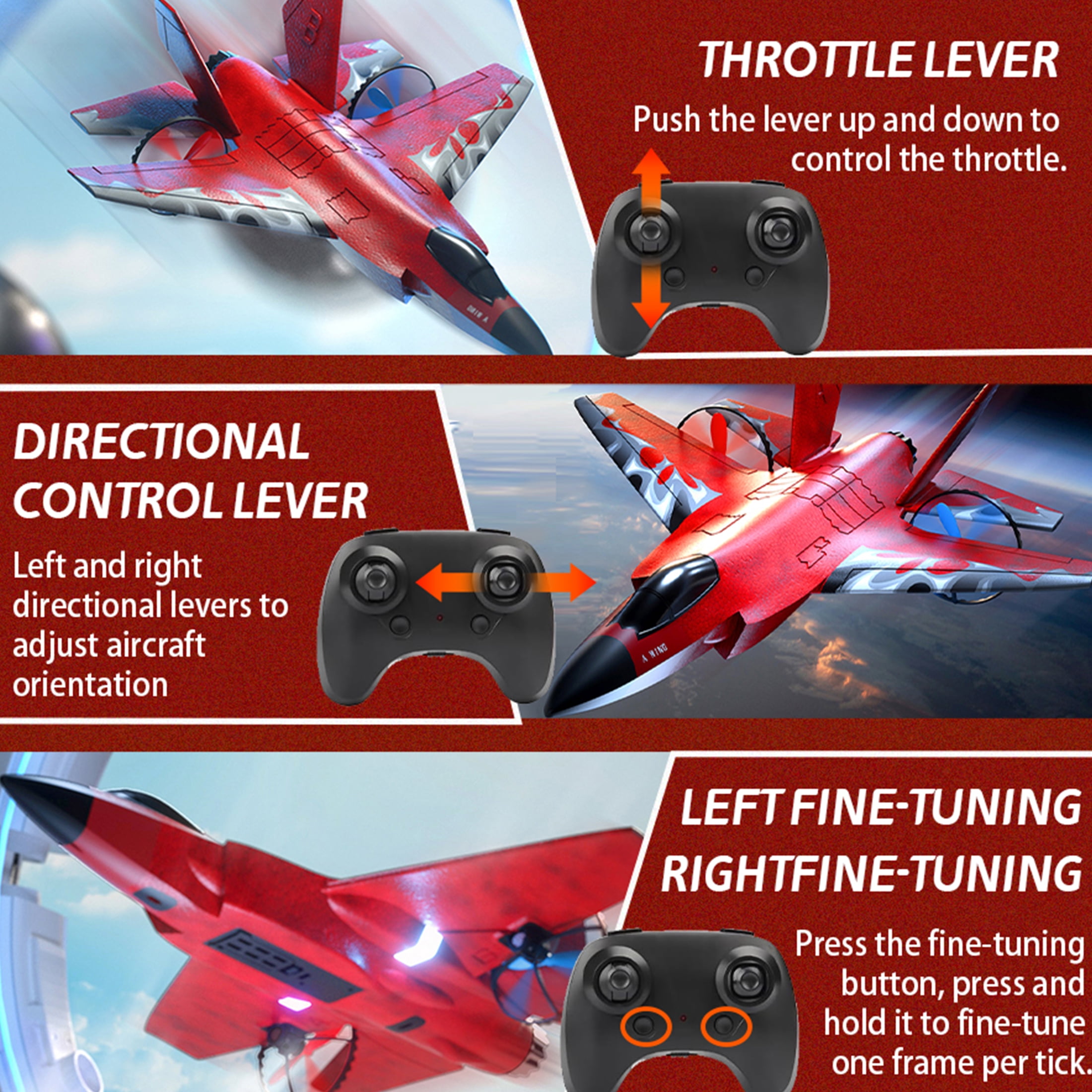 NautyDaddy RC Airplane for Kids & Beginners – F39 Remote Control Foam Glider with 6-Axis Gyro, 2 Take-Off Modes, EPP Material, Complete Flying Set with Battery & Spare Parts