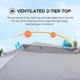 thumbnail image 5 of Sunjoy 11x11 ft. Pop-Up Instant Gazebo, Outdoor Portable Steel Frame 2-Tier Top Canopy/Tent with Netting and Carry Bag, Gray, 5 of 9