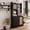 Black, variant on Kitchen Pantry Cabinet with Adjustable Shelf, Tall Storage Cabinet with Drawer & Rattan Doors, Food Pantry Cabinets for Kitchen, Dining Room, Green
