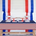 thumbnail image 2 of yulier 4th of July Tablecloth, Patriotic American Flag Plastic Tablecloth, Rectangle Table Cover for Independence Day Memorial Day Party Decorations, 54 x 108 Inch, 2 of 6