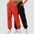 thumbnail image 2 of Mepaouo 2Pcs Womens Fleece Lined Sweatpants High Waisted Pull on Baggy Cinch Bottom Jogger Sizes S-3X, 2 of 8