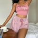 thumbnail image 4 of Conjunto de Pijama Sexy para mujer, ropa de dormir para el hogar, Tops y pantalones cortos, Verano, 4 of 4