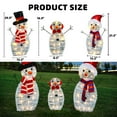 thumbnail image 2 of Dazzle Bright Christmas Muñeco de nieve iluminado, 3 piezas impermeable enchufe en muñeco de nieve 2D para patio, césped, jardín, fiesta (blanco cálido), 2 of 5