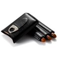 thumbnail image 3 of Estuche para cigarros de cuero Humidor de cigarros de viaje para 3 cigarros con cortador de cigarros。 JM MX-0136227FYD, 3 of 5