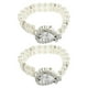 thumbnail image 1 of 2 piezas de pulsera de perlas de cristal para mujer, reloj de pulsera analógico de cuarzo, relojes elegantes para fiesta, graduación, ocasiones especiales, 1 of 6