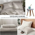 thumbnail image 4 of Simple&Opulence 100% Linen Duvet Cover Set with Washed-French Flax-3 Pieces Solid Color Basic Style Bedding Set-Breathable Soft Comforter Cover with 2 Pillowshams(Queen,Linen), 4 of 8