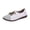 White, variant on Viluyesy Womens Oxfords Lace-up Round Toe Comfortable Breathable Lightweight Casual Walking Work Flats Blue Size 9