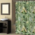 thumbnail image 2 of Fabric Shower Curtain, Sage Green Eucalyptus Leaves Flower Plants Bathroom Curtain with 12 Hooks Waterproof No Bad Odor Machine Washable Bath Curtains for Bathroom, Spa Room, 72"x84", 2 of 6