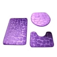 thumbnail image 3 of Nvzi Juego de tres piezas de inodoro de estilo europeo, 2 juegos de almohadillas para inodoro, alfombrilla de baño absorbente, limpia y reutilizable para ducha (marrón)., 3 of 5