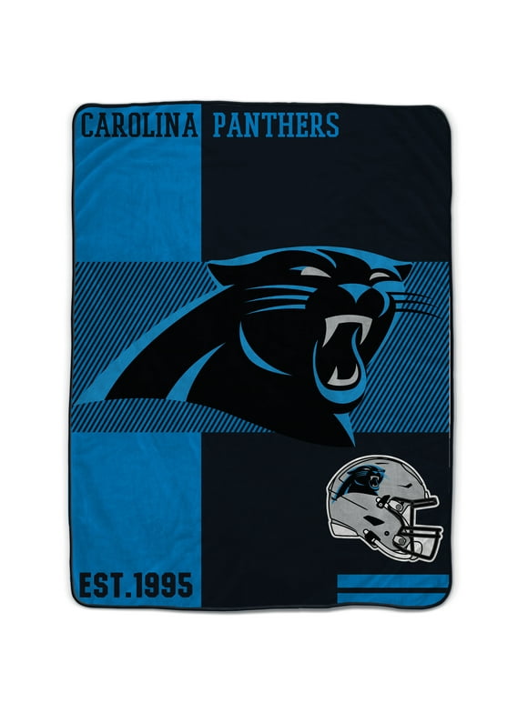 Pegasus  Carolina Panthers 60" x 80" Logo Divide Royal Plush Blanket