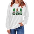 thumbnail image 4 of Charella Sweatshirts for Women St Patricks Day Decorations Long Sleeve Crewneck Tops 2024 Trendy T-shirt,White,L, 4 of 5