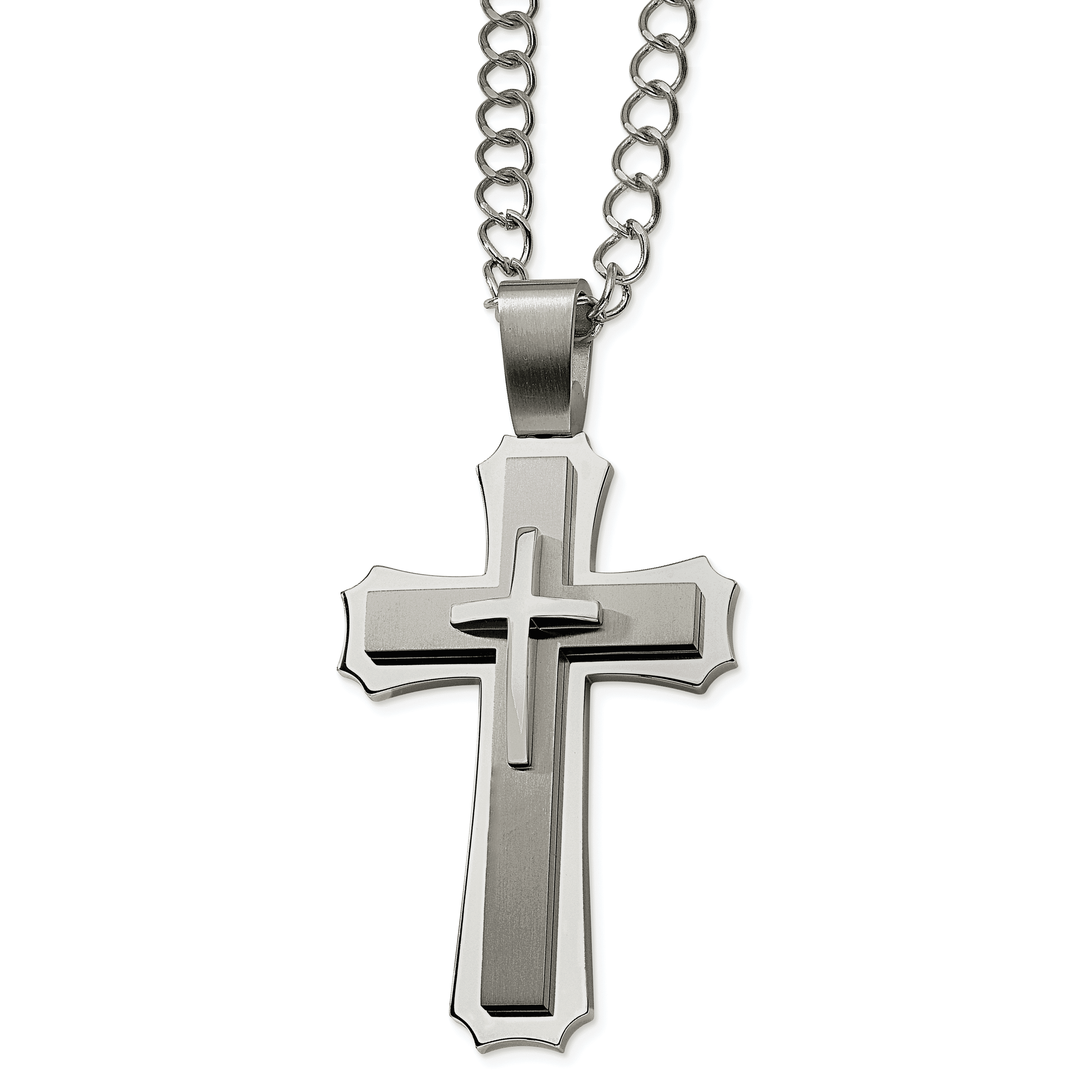 Stainless Steel Cross Pendant Necklace 24in Walmart Canada