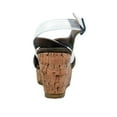thumbnail image 4 of FUZZY Anya Women Extra Wide Width Platform Corkscrew Wedge High Heel Slingback, 4 of 6