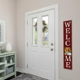 thumbnail image 5 of My Word! Welcome Flowers & Pumpkins Porch Board Welcome Sign & Porch Leaner for Front Porch Deck Patio or Wall - Indoor Outdoor Farmhouse Rustic Vertical Home Decor 8"x46.5", 5 of 5