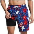 thumbnail image 2 of PNTUTB Summer Men's Fashion Printed Casual Elastic Drawstring Loose Comfortable Lined Beach Shorts with Pockets, 2 of 6