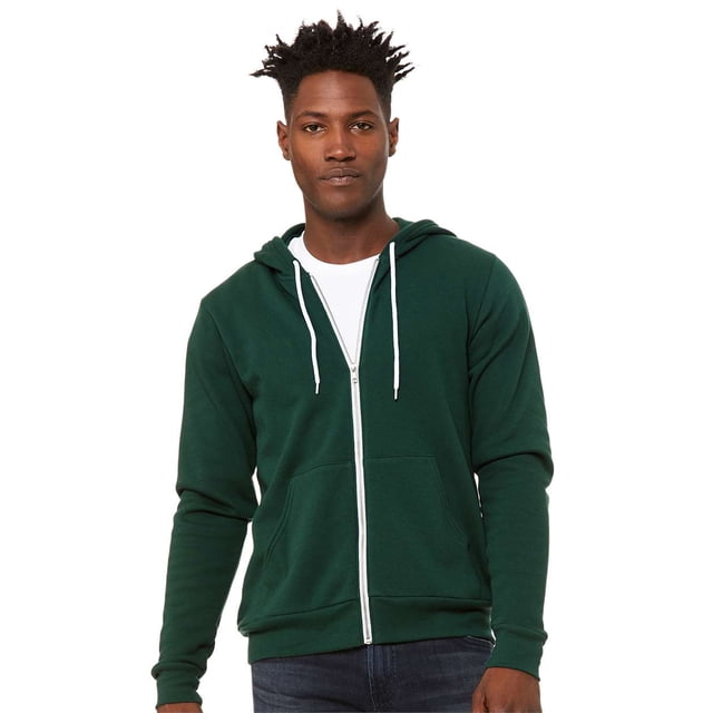 Bella + Canvas Sweat à Capuche Zippé en Polaire Éponge Unisexe