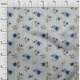 thumbnail image 2 of oneOone Cotton Jersey Blue Fabric Stripe|Leaves & Floral Artistic Dress Material Fabric Print Fabric By The Yard 58 Inch Wide, 2 of 4