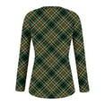 thumbnail image 4 of Stichou Womens Winter Shirts Henley Plaid Slim Fit Long Sleeve Basic Tops Casual Button Blouse Fashion Outfits Dark Green S, 4 of 5
