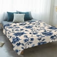 thumbnail image 4 of Navy Blue Floral Blanket Soft Cozy Warm Throw Blanket for Couch, Plush Fuzzy Flannel Fleece Blankets for Sofa, Spring Vintage Blossom Botanical Bed Blankets Lightweight Gifts for Women, 30"x40", 4 of 9
