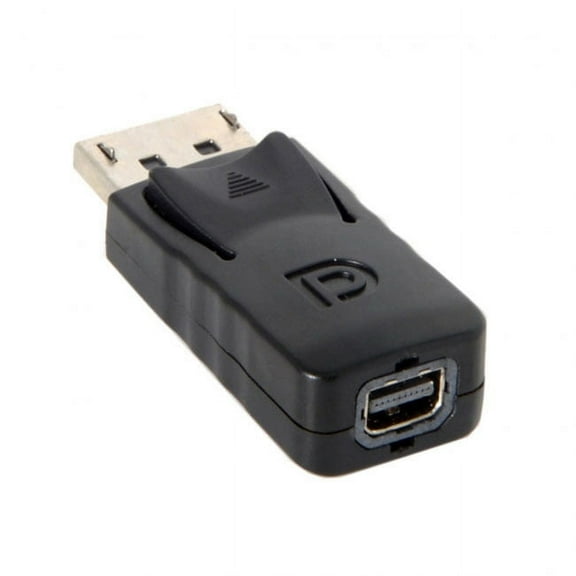 CY Black DP DisplayPort Male to Mini DP DisplayPort Female Adapter for Displays HDTV Monitor