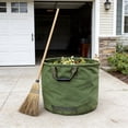 thumbnail image 5 of Canvas Garden Leaf Bag, 30 Gallon Heavy Duty Yard Waste Tote with Rubber Grip Handles, Outdoor Clean Up Storage Bag, Green, 5 of 6