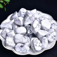thumbnail image 1 of Xiao Hua 2 piezas de piedra natural texturizada blanca pulida, accesorios de joyería hechos a mano, piedra natural, planta en maceta, piedra decorativa para pecera de 20-30 mm, 1 of 5