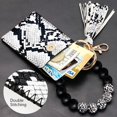 thumbnail image 2 of TRAHOO-Keychain Bracelet Wristlet, Silicone Beaded Key Ring Bracelet with Card Wallet, Elastic Keyring Bangle for Womens, 2 of 4