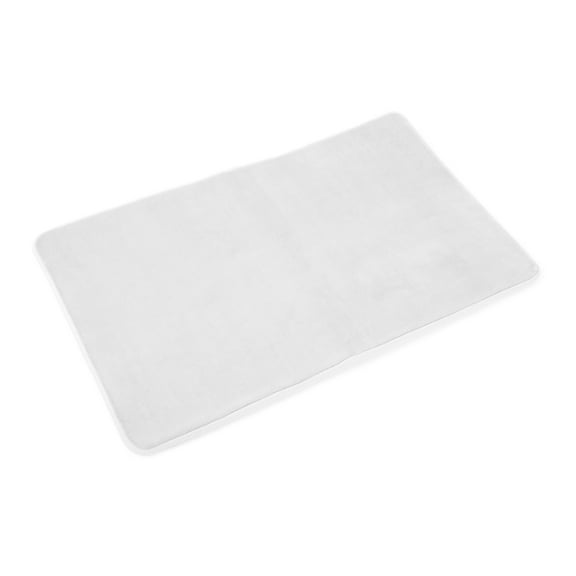 Clara Clark Bath Mat Bathroom Rug - Absorbent Memory Foam Bath Rugs - Non-Slip, Thick, Cozy Velvet Feel Microfiber Bathrug, Plush Shower, Toilet- Floor Bathmats Carpet - White - Large Size 20"x32"