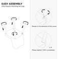 thumbnail image 6 of Dining Chairs Set of 2 Fabric Upholstered Armless Accent Side Chair Solid Wood Legs Curved Backrest Home Kitchen Living Room Bedroom Ivory, 6 of 10