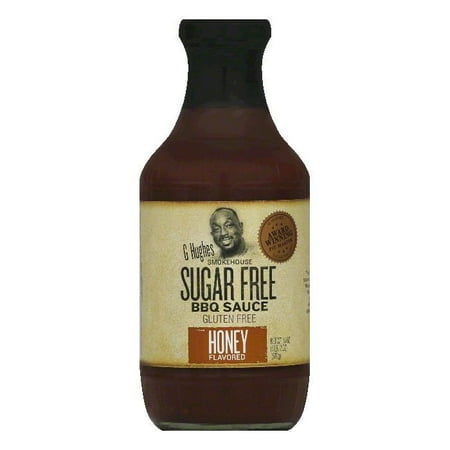 G Hughes Smokehouse Honey Flavored Sugar Free BBQ Sauce, 18 Oz (Pack of