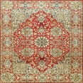 thumbnail image 1 of Ahgly Company Indoor Square Traditional Brown Gold Persian Area Rugs, 8' Square, 1 of 6