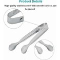 thumbnail image 3 of 10 pcs Mini Stainless Steel Ice Cube Tongs for Wedding Party Bar Kitchen Candy Cake Coffee Tea, 3 of 5