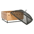 thumbnail image 7 of Safavieh Wyatt Outdoor Contemporary Square Fire Pit with Cover, 7 of 7