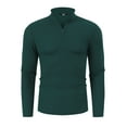 thumbnail image 3 of Yesfashion Wholesale Mens Quarter Zip Pullover Sweaters Cotton Lightweight Mock Neck Long Sleeve, 3 of 9