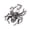 Silver no chain, variant on Men's Stainless Steel Vintage Personality Domineering Evil Skull Skeleton Spider Biker Pendant Necklace Gothic Lucky Amulet Black Free Chain