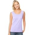 thumbnail image 1 of Hanes Women`s Mini-Ribbed Cotton Tank, M, Lilac Wash, 1 of 2