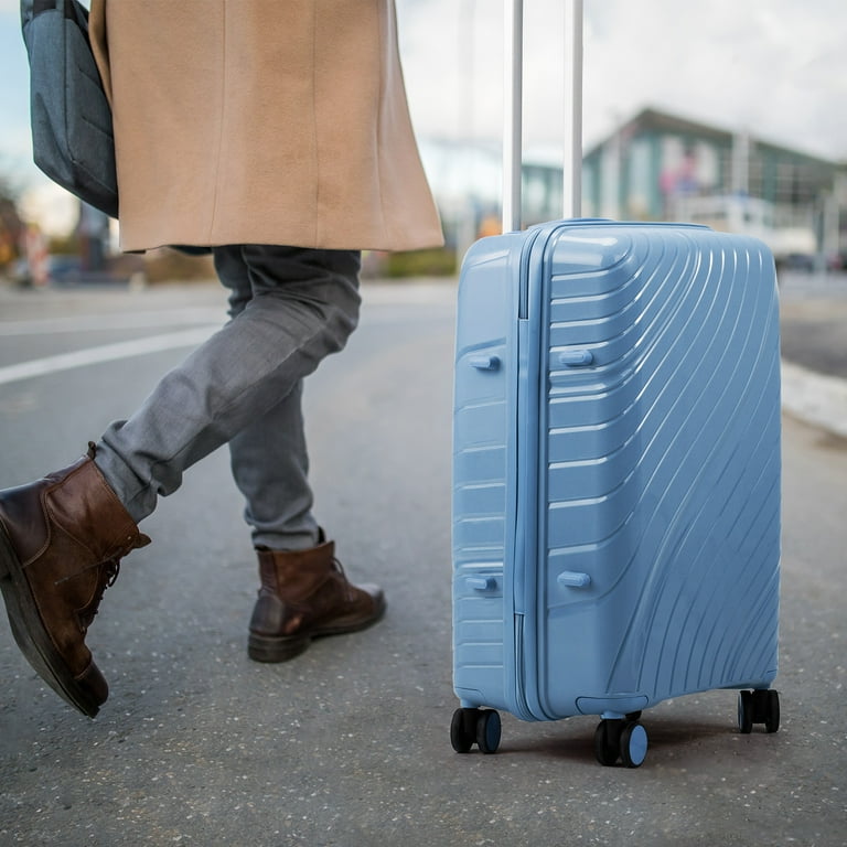 Zimtown 5 Piece Luggage Sets, PP Hardside Luggage Suitcase Set