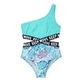 thumbnail image 3 of TiaoBug Kids Girls One Piece Swimsuit One Shoulder Swimwear Bikini Bathing Suit 4-16, 3 of 7