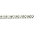 thumbnail image 4 of Auriga Fine Jewelry 925 Sterling Silver 7 mm Curb Chain Necklace for Women 18", 4 of 6