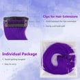 thumbnail image 2 of 16 Pcs Colored Hair Extensions Curly Wavy Clip in Synthetic Hairpiece Streak for Girls Women Kid, Multi-colors Party Highlights (Purple), 2 of 6