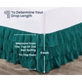 thumbnail image 5 of SGI Bedding 09 Inch Multi Ruffled Bed Skirt | Microfiber Bed Skirt | Fade Resistant, Wrinkle Free, Anti-static, Decorative, Extra Storage Space, Clutter-Free | Twin, Teal, 5 of 8