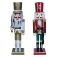 thumbnail image 1 of 2 piezas 12 figuras de Cascanueces para decoración navideña hechas a mano Estilo E, 1 of 9