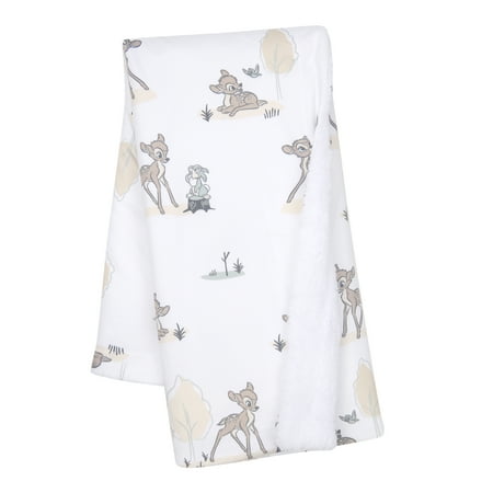 UPC: 0084122015142 | Lambs & Ivy Disney Baby Bambi & Thumper White Minky/Fleece Deer Baby Blanket