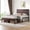 Vingtage Brown, variant on Lifezone Queen Bed Frame with Rustic Vintage Wood Headboard and Footboard,Metal Support,Rustic Brown