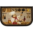 thumbnail image 3 of Kashi Home Kitchen Rug, Printed Area Rug, Durable Floor, Door Mat, Farmhouse Non-Slip Carpet Latex Backing Beautiful Design Wine Chef 3pc Set (2 18x30 D Shape & 1 20x40), 3 of 3