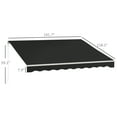thumbnail image 3 of 12' X 10' Electric Awning, Retractable Awning, Uv Protection Sun Shade Shelter With Remote Controller And Manual Crank Handle For Deck, Balcony, Yard, Black, 3 of 9
