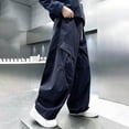 thumbnail image 5 of Tranfacy Boys 5-15 Years Fall Pants Sports Sweatpants Cargo Style Elastic Waist Large Pockets Trousers, 5 of 5
