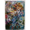 thumbnail image 2 of Wiley, Marta 24x32 Gold Ornate Wood Framed with Double Matting Museum Art Print Titled - Festival Cyan Blue, 2 of 4